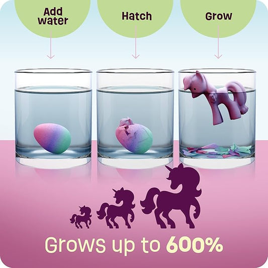 AA-129$/149$-Unicorn Hatching Surprise Easter Eggs for Kids - 6 Pack - Grows 600% - Unicorn Toys for Girls Age 3-8 - Birthday Gift Ideas and Party Favors for 3+ Year Old Girl