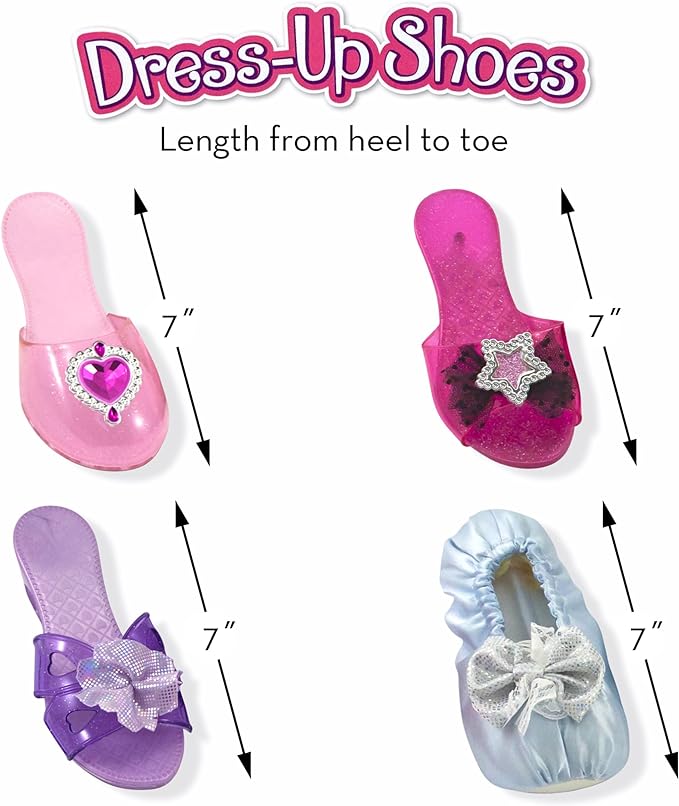 AA-209$-Melissa & Doug Role Play Collection, Step in Style! (Set of 4 Pairs, Frustration-Free Packaging), Multi-colored, Standard