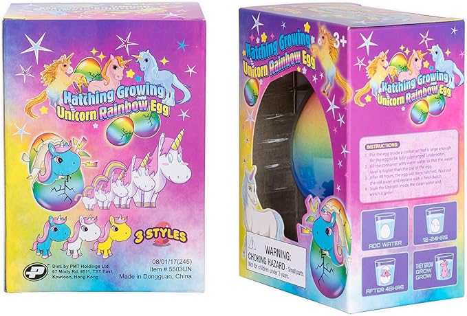 AA-358$-Unicorn Hatching Rainbow Eggs for Kids - 6 Pack Unicorn Toys for Boys & Girls, Birthday Easter Basket Stuffers Gift