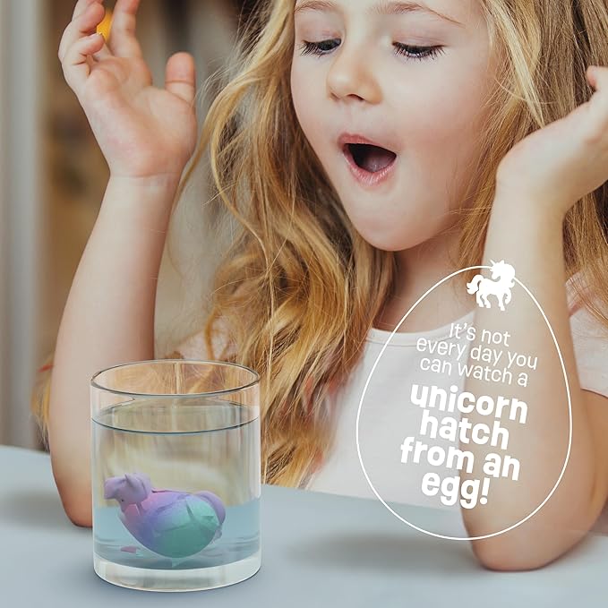 AA-129$/149$-Unicorn Hatching Surprise Easter Eggs for Kids - 6 Pack - Grows 600% - Unicorn Toys for Girls Age 3-8 - Birthday Gift Ideas and Party Favors for 3+ Year Old Girl