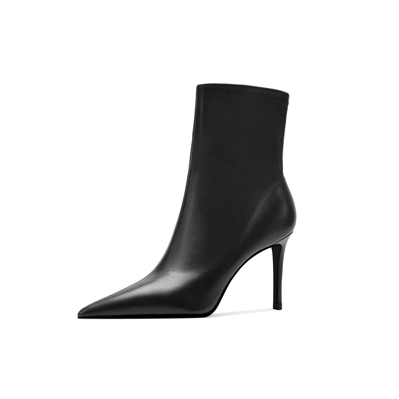 Real leather stiletto heels boots