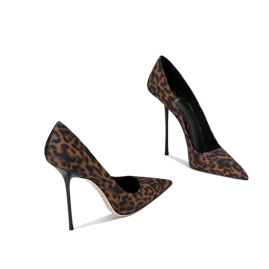 WHT-Rhinestone high-heeled satin shoes